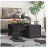 Image de Tables basses 4 pcs gris brillant 33x33x33 cm bois d ingénierie