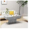 Image de Table basse gris béton 96x50x45 cm bois d ingénierie