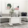 Image de Table basse blanc 103,5x60x40 cm bois d ingénierie