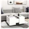 Image de Table basse blanc 60x60x38 cm bois d ingénierie