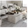 Image de Table basse gris béton 80x80x31 cm bois d ingénierie