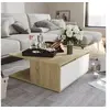 Image de Table basse blanc et chêne sonoma 80x80x31 cm bois d ingénierie