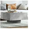 Image de Table basse gris béton 60x60x31,5 cm bois d ingénierie