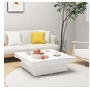 Image de Table basse blanc 90x90x28 cm bois d ingénierie