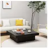 Image de Table basse noir 90x90x28 cm bois d ingénierie