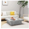 Image de Table basse gris béton 90x90x28 cm bois d ingénierie
