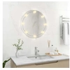 Image de Miroir mural avec lampes LED Rond, Verre