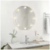 Image de Miroir mural avec lampes LED Rond Verre