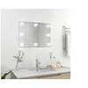 Image de Miroir Mural sans Cadre avec Lampes LED Rectangulaire Miroir de Dressing Miroir de Maquillage Chambre à Coucher Salle 3078643