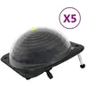 Image de 5x Chauffage Solaire de Piscine Chauffages Solaires d'Eau Extérieur Jardin Cour Economie d'Energie 75x75x36 cm PEHD Aluminium