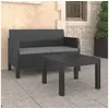 Image de Salon de jardin polypropylene gris 2 pieces x 122 x 76 2 personnes