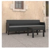 Image de Salon de jardin 2 pcs avec coussins PP Rotin Anthracite