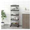 Image de Chariot de cuisine 5 niveaux Gris 42x29x128 cm Fer et ABS336333