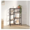 Image de Etagère à livres 80x30x120 cm Acier et bois d ingénierie