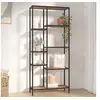 Image de Boekenkast 80x30x180 cm staal en bewerkt hout336359