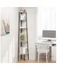 Image de Etagère d angle 5 niveaux Marron clair et noir 45,5x31,5x180 cm