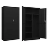 Image de Armoire à casiers Noir 90x40x180 cm Acier