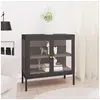 Image de Buffet Anthracite 70x35x70 cm Acier et verre336066