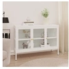 Image de Buffet Blanc 105x35x70 cm Acier et verre336068