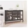 Image de Dressoir 105x35x70 cm staal en glas antracietkleurig336069