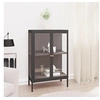 Image de Buffet Anthracite 75x35x105 cm Acier et verre