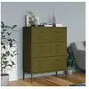 Image de Armoire à tiroirs Vert olive 80x35x101,5 cm Acier336144