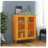 Image de Armoire de rangement Jaune moutarde 80x35x101,5 cm Acier