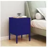Image de Table de chevet Bleu marine 35x35x51 cm Acier