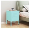 Image de Table de Chevet Table de Nuit Armoire de Chevet Armoire de Lit Meuble de Rangement Chambre à Coucher Intérieur Vert Menthe 35x35x51 cm Acier