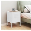 Image de Table de chevet Blanc 35x35x51 cm Acier336215