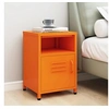Image de Table de chevet Orange 35x35x51 cm Acier