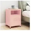 Image de Table de chevet Rose 35x35x51 cm Acier336220