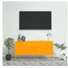 Image de Meuble TV Jaune moutarde 105x35x50 cm Acier