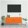 Image de Meuble TV Orange 105x35x50 cm Acier