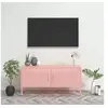 Image de Meuble TV Rose 105x35x50 cm Acier