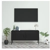Image de Meuble TV Noir 105x35x50 cm Acier