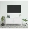 Image de Meuble TV Blanc 105x35x50 cm Acier