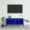 Image de Meuble TV Bleu marine 105x35x50 cm Acier