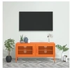 Image de Meuble TV Orange 105x35x50 cm Acier