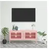 Image de Meuble TV Rose 105x35x50 cm Acier