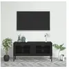 Image de Meuble TV Noir 105x35x50 cm Acier