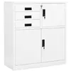 Image de Armoire de bureau Blanc 90x40x102 cm Acier