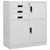 Image de Armoire de bureau Gris clair 90x40x102 cm Acier
