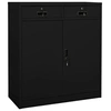 Image de Armoire de bureau Noir 90x40x102 cm Acier