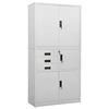 Image de Armoire de bureau Gris clair 90x40x180 cm Acier336414
