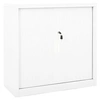 Image de Armoire à portes coulissantes Blanc 90x40x90 cm Acier336429