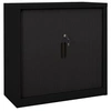 Image de Armoire à portes coulissantes Noir 90x40x90 cm Acier