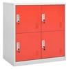 Image de Armoire à casiers Gris clair et rouge 90x45x92,5 cm Acier