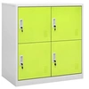 Image de Lockerkast 90x45x92,5 cm staal lichtgrijs en groen336435