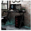 Image de Bureau de jeu avec pieds en forme de Y Noir 90x60x75 cm